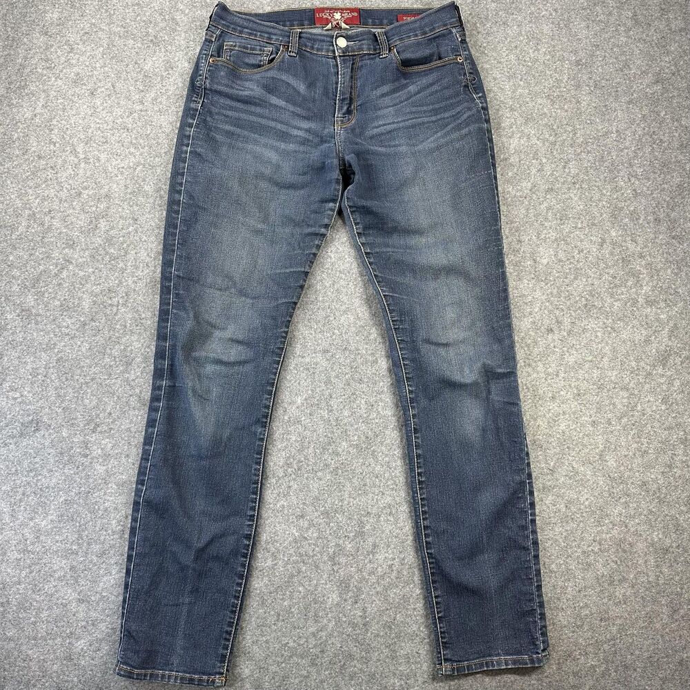 Lucky Brand Jeans Womens 10/30 Blue Wash High Rise Sofia Skinny Stretch Denim